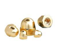 Tuercas hexagonales con tapa de latón DIN1587, 1-20 piezas, M3, M4, M5, M6, M8, M10, M12, M14, M16, M18, M20, cubierta de cabeza de cúpula decorativa, tuerca de bellota semicircular(M14 (1pcs))