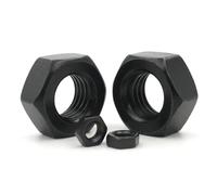 Tuercas hexagonales de acero al carbono negro, 1-50 unidades, M2, 5, 6, M3, M4, M5, M6, M8, M10, M12, M14, M16, M18, M20, M22, M24, M27, M30, M33, M36(M3.5x50pcs)
