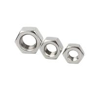 Tuercas hexagonales de acero al carbono niqueladas de óxido de níquel negro, métricas, M2, M2.5, M4 y M8, 30-100 unidades(Nickel plated,M2-100pcs)