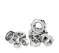 Tuercas hexagonales de acero inoxidable 304, A2-70 DIN934, tuerca hexagonal de rosca métrica, M1.2-M33 M3 M4 M5 M6 M8 M10 M12 M16 M20(M27 1pcs)