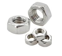 Tuercas hexagonales de acero inoxidable DIN934, tuerca hexagonal de Metal for tornillos, M1 M2 M2.5 M3 M3.5 M4 M5 M6 M8 M10 M12 M14 M16 M18 M20 M22(M2(100Pcs))