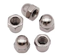Tuercas hexagonales de bellota de 1/4-20 (30 unidades) de acero inoxidable 304, acabado brillante