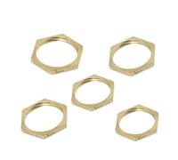 Tuercas hexagonales de cobre, 5 uds., accesorios de tubería, 1/8 ", 1/4", 3/8 ", 1/2", 3/4, tapa de vástago Hexagonal de rosca hembra(3/8")