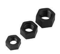 Tuercas hexagonales de nailon de plástico, 10/20/50 Uds. M2 M2.5 M3 M4 M5 M6 M8 M10 M12 M14 M16 M18 M20, sujetadores a prueba de vibraciones, color blanco y negro(Black Color,M4 (50pcs))