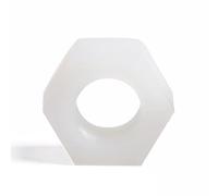 Tuercas hexagonales de nailon, sujetadores de plástico blanco y negro, M2-M20, 10/20/50 Uds., for tornillos(White,M3 50pcs)