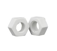 Tuercas hexagonales de plástico PP blanco, 1~50 Uds., M3 M4 M5 M6 M8 M10 M12 M14 M16 M18 M20 M24 M27 M30, tuercas de aislamiento hexagonales de polipropileno(M20-5Pcs)