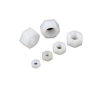 Tuercas hexagonales de plástico y nailon, 2-100 Uds., M3 M4 M5 M6 M8 M10 M12 M14 M16, tuerca de nailon blanca y negra, contratuerca hexagonal de aislamiento