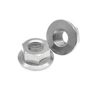 Tuercas hexagonales de titanio con brida for M5, M6, M7, M8, M10, M12, M14, M16, M18 y M20(M8x1.25mm 1pc)