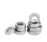 Tuercas hexagonales delgadas de rosca izquierda de acero inoxidable 304 con rosca fina M8 M10 M12 M14 M16 M18 M20 M22 M24(M10x1.0x5mm 10pcs)