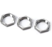 Tuercas hexagonales delgadas, tuerca de seguridad hexagonal, accesorio de tubería M10, paso 1 mm/1,5 mm, hembra métrica, acero inoxidable 304, 10 piezas/juego(M10x1mm(S13 H3))