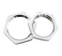 Tuercas hexagonales delgadas, tuercas de seguridad medias, acero inoxidable 304, rosca interna, tuerca de seguridad hexagonal delgada, plateada(PT3/4 (2Pcs))