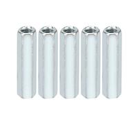 Tuercas Hexagonales M6 x 40, Acero Galvanizado, 5 Piezas, para Sujeción y Fijación en Varillas Largas
