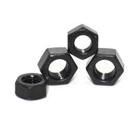 Tuercas hexagonales métricas de acero al carbono con óxido negro, M2, M2.5, M3, M4, M5, M6, M8, M10, M12, M14, M16, M18, M20, M22, M24, M27, M30, M33 y M36, 1-50 unidades(M5 (50pcs))
