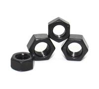 Tuercas hexagonales métricas de acero al carbono con óxido negro, M2, M2.5, M3, M4, M5, M6, M8, M10, M12, M14, M16, M18, M20, M22, M24, M27, M30, M33 y M36, 1-50 unidades(M12 (5pcs))