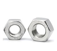 Tuercas hexagonales métricas DIN934 M2 .5 M3 M4 M5 M6 M8 M10 M12 M14 M16 M18 M20 M22 M24 Acero al carbono inoxidable(304 stainless steel,M18 2pcs)