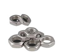 Tuercas hexagonales planas de acero inoxidable 304, 1-30 unidades, DIN439 GB6172, tipo oblea, M3, M4, M5, M6, M8, M10, M12, M14, M16, M18 y M20(M12 - (2PCS))