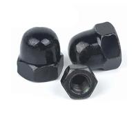 Tuercas hexagonales semicircular de latón, 1-20 piezas Tuercas ciegas M3-M20 Acero inoxidable/Negro/Latón(Steel with Black,M12 3pcs)