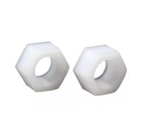 Tuercas hexagonales Sujetador aislante de nailon blanco negro de la tuerca hexagonal de plástico de las tuercas hexagonales(6 mm inner diameter,M8 x 10pcs)