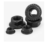 Tuercas Hexagonales Tuerca De Seguridad Brida Mariposa Hex Métrica Roscada Acero Al Carbono Latón Nylon Inoxidable M2 M4 M6 M8 M10 M12 M16 M20(Flange Carbon Steel,M5 (20Pcs))