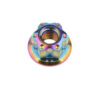 Tuercas hexagonales, Tuercas hexagonales con brida Ti M6 M8 M10 M12 M14 M16, tornillos y pernos for motocicletas, bicicletas accesorios for(Rainbow,M10)