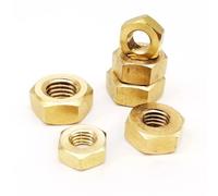 Tuercas hexagonales, Tuercas hexagonales de cobre doradas M1.4-M12, paquete de 5 a 100 unidades(50pcs M2)