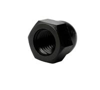 Tuercas Hexagonales Tuercas hexagonales de nailon, 5-100 unidades, M3, M4, M5, M6, M8, M10, M12, M14, M16, M18, de plástico negro/blanco, tipo bellota de nailon(Black,M3 (100pcs))