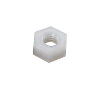 Tuercas hexagonales Tuercas hexagonales de nailon blanco o negro, tuercas hexagonales de plástico, traje de rosca métrica for tornillos, pernos, 10-50 Uds. M2-M20(6 mm inner diameter,M8 (50PCS))