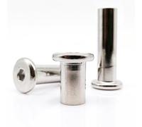 Tuercas hexagonales, tuercas, tuercas de clip, tuerca hexagonal 10 piezas M5 M6 longitud 5-120 mm 304 acero inoxidable cabeza hexagonal remache conector inserto junta tuerca(M5,20mm length)