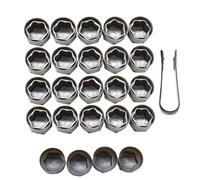 tuercas llanta Compatible con A4 para A5 para A6 para A7 para Q3 para Q5 para TT Tapas de tuercas de rueda de coche Pernos Espárragos de neumático Cubierta de cubo 24x25 mm 24x