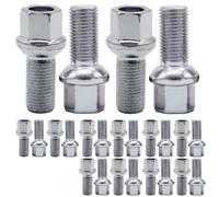 tuercas llanta Compatible con VW para Polo 2002-2009 Pernos de rueda de coche Tuercas de acero plateado Herramientas Accesorios Piezas de camión WHT002437