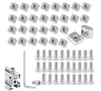 Tuercas M6,60 unidades T Tuerca deslizante de acero al carbono, con llave, tornillos hexagonales interiores, para perfil de aluminio, riel guía