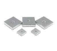 Tuercas Metalicas 5/10/20/40 Uds M2.5 M3 M4 M5 M6 M8 tuercas cuadradas finas de acero al carbono chapadas en Zinc bloque deslizante for accesorio de perfil de aluminio(M8x18x18x4 x10pcs)