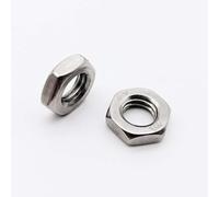 Tuercas Metalicas 5/50 Uds DIN439 GB6172 304 tuerca hexagonal de acero inoxidable tuerca delgada for tornillo M2 M2.5 M3 M4 M5 M6 M8 M10 M12 M14 M16(50pcs M5)
