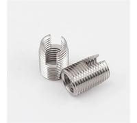Tuercas metálicas autorroscantes con ranura para i 10 piezas de roscas metálicas acero inoxidable tipo 302, insertos autorroscantes, tornillos ranurados M2 M4 M6 M8 M12 M14 M18(Silver,M12x16x22)