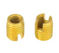 Tuercas metálicas autorroscantes con ranura para i Inserto de reparación roscas metal roscado Insertos autorroscantes Tornillo ranurado(Carbon,M3xM5x6 (5pcs))