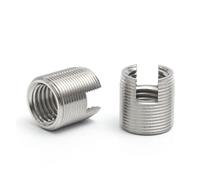 Tuercas metálicas autorroscantes con ranura para i Insertos autorroscantes M2 .5 M3 M4 M5 M6 M8 M10 M12 Inserto roscado Kit de reparación roscas metal Acero inoxidable(M8XM12X15(5PCS))