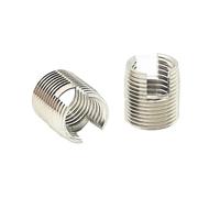 Tuercas metálicas autorroscantes con ranura para i Insertos de reparación roscas autorroscantes acero inoxidable 302 M2-M20(5pcs M6xL12)