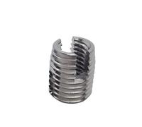 Tuercas metálicas autorroscantes con ranura para i M2 M3 M4 M5 M6 M8 -M20 Stainless Steel 302 Style Threaded Metal Thread Repair Insert Self Tapping Inserts Slotted Screw(M6x14 5pcs)