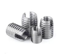 Tuercas metálicas autorroscantes con ranura para i Tornillo de tuerca ranurada autorroscante for reparación roscas metal acero inoxidable/carbono(Stainless,M4 (10pcs))