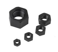 Tuercas Metalicas Tuerca hexagonal de nailon de plástico, 5-50 Uds., DIN934 M2 M2.5 M3 M4 M5 M6 M8 M10 M12 M14 M16 M18 M20, tapa de tornillo blanco o negro(Black,M3 (50pcs))