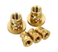 Tuercas moleteadas con insertos roscados de latón, tuercas moleteadas con brida de latón termofusible for impresión 3D en varios tamaños.(M5x6.9xOD7.1 15pcs)