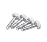 Tuercas moleteadas, perilla de sujeción, 10/20 piezas, cabeza redonda pequeña de plástico con tornillo moleteado, tornillo de baquelita de nailon blanco y negro, M4, M5, M6(Wit,M4x25mm (10pcs))