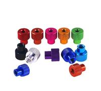 Tuercas moleteadas, Tuercas moleteadas de aleación de aluminio M2-M10 con perilla de agarre manual y tuercas escalonadas(Red,M4(2pcs))