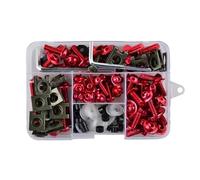 Tuercas Motocicleta Compatible Con Suzuki Para RM65 RM80 RM85 RM100 RM125 RM250 155PCS Carenado Motocicleta Tornillo Cuerpo Tuerca Kits(Red)