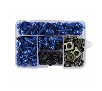 Tuercas Motocicleta Para Crf1000l Para Africa Para Twin Moto Carenado Tornillos Tornillos Kit Tuerca Clips Moto Tuerca Tornillos Juego Tornillo Avellanado Tornillos(Blue)