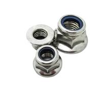 Tuercas Nyloc Con Bridas De Acero Inoxidable, Tuerca Bloqueo Hexagonal Inserción Nailon, M4, M5, M6, M8, M10, M12, 3/5/10 Uds(M5-10pcs)