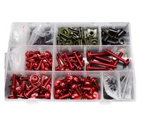 Tuercas Parabrisas para Ducati 620 para Monster MTS 2003-2006 Kit Completo Tornillos Carenado Tuercas Montaje Carrocería Incluye(Red)