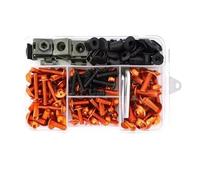 Tuercas Pernos Carenado Kit De Tornillos Para Carenado Motocicleta Para DUCATI 899 999 1098 1199S 195 Piezas Tuercas, Clips Y Fijación Carrocería Parabrisas Abrazadera De Tornillo(Naranja)