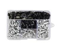 Tuercas pernos Kit De Tornillos Para Carenado Motocicleta Para Suzuki GSX1400 GSX 1400 195 Piezas Tuercas Y Clips Fijación Para Carrocería Kit Tornillos Carenado Motocicleta(Plata)