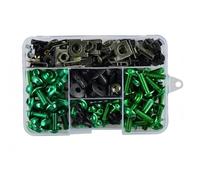 Tuercas pernos Kit De Tornillos Para Carenado Motocicleta Para Yamaha MT09 MT-09 MT 09 195 Piezas Tuercas, Clips Y Para Fijación Carrocería Kit Tornillos Carenado Motocicleta(Verde)